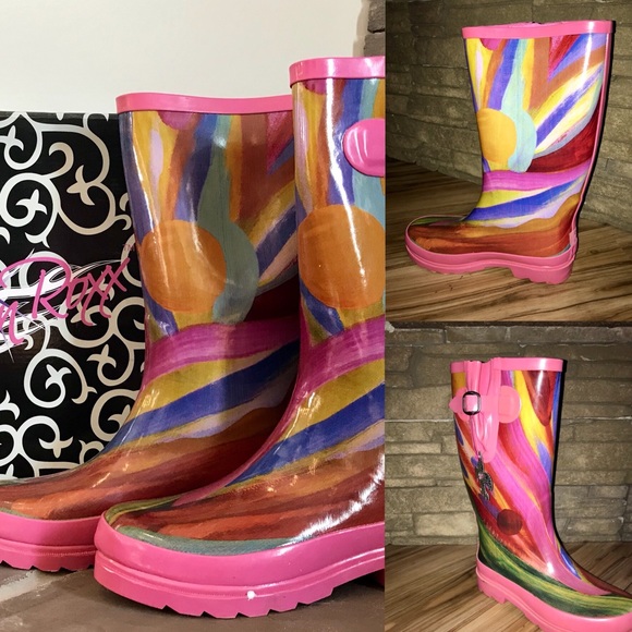 Blazin’ Roxx Shoes - 5🌟Rated! Blazing Roxx Splash Print Rain Boots